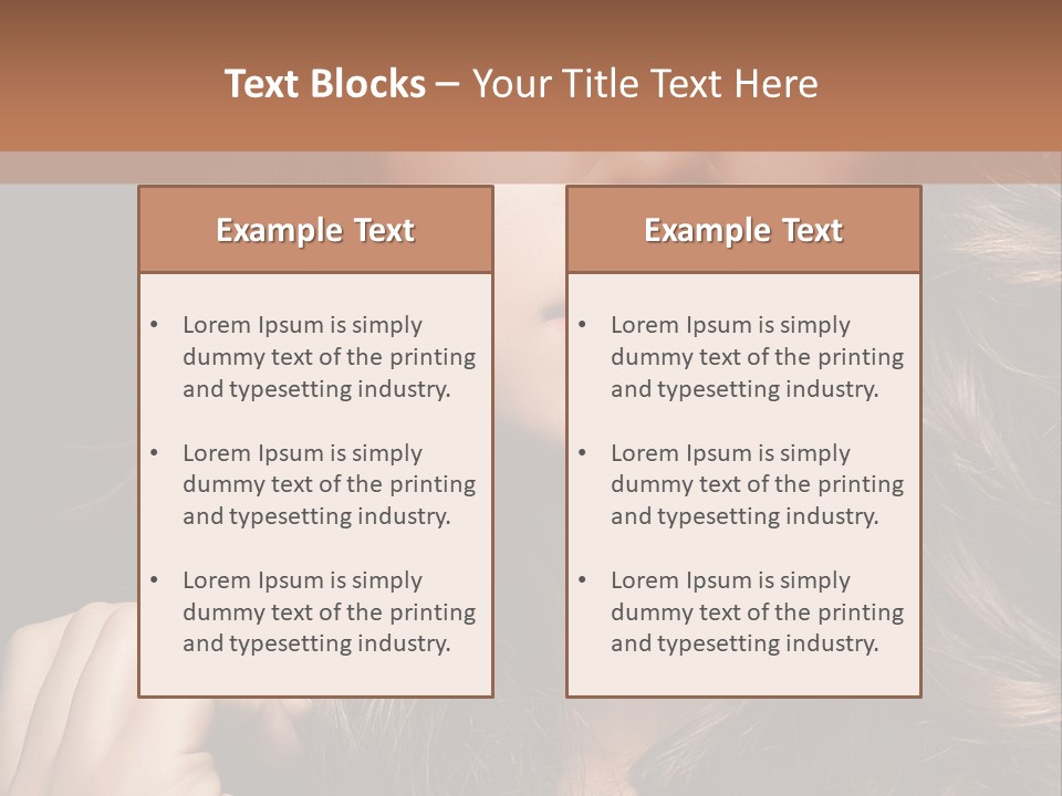 People Cute Hair PowerPoint Template