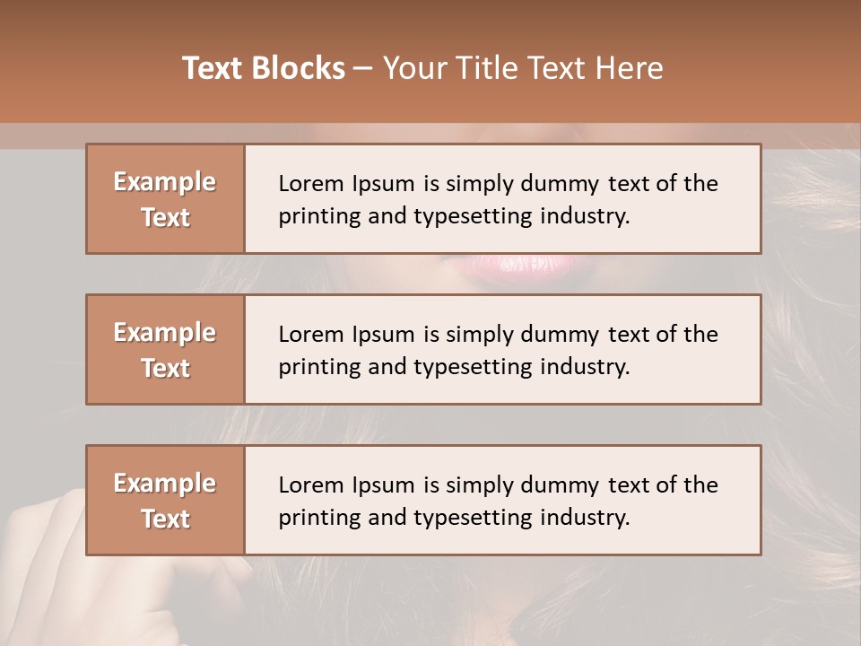 People Cute Hair PowerPoint Template