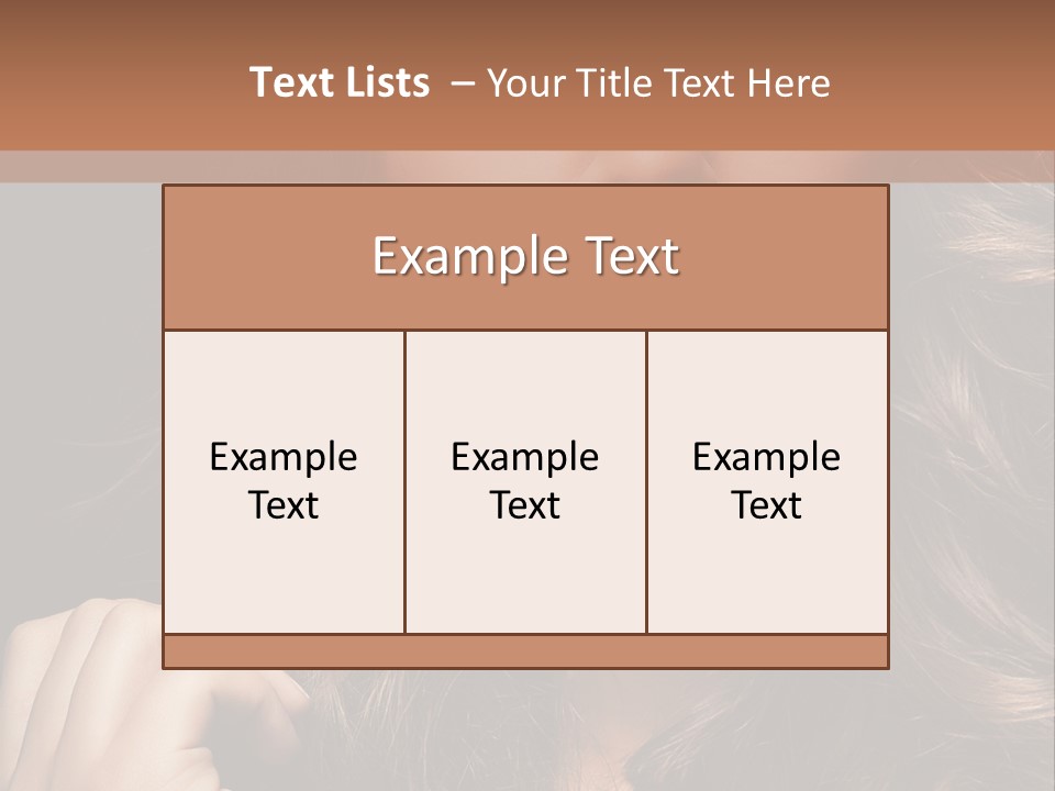 People Cute Hair PowerPoint Template