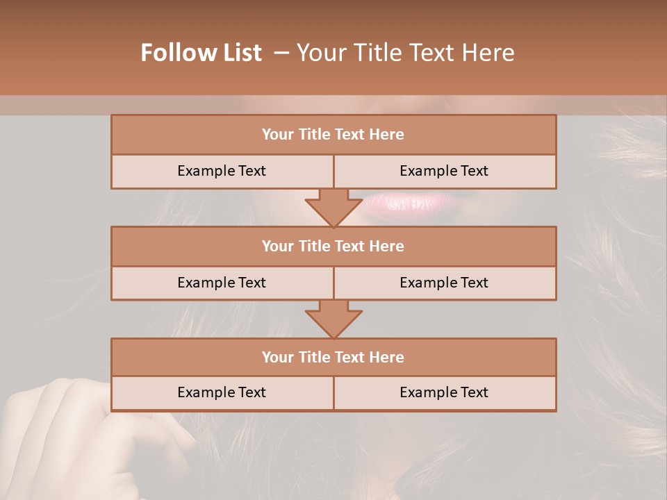 People Cute Hair PowerPoint Template