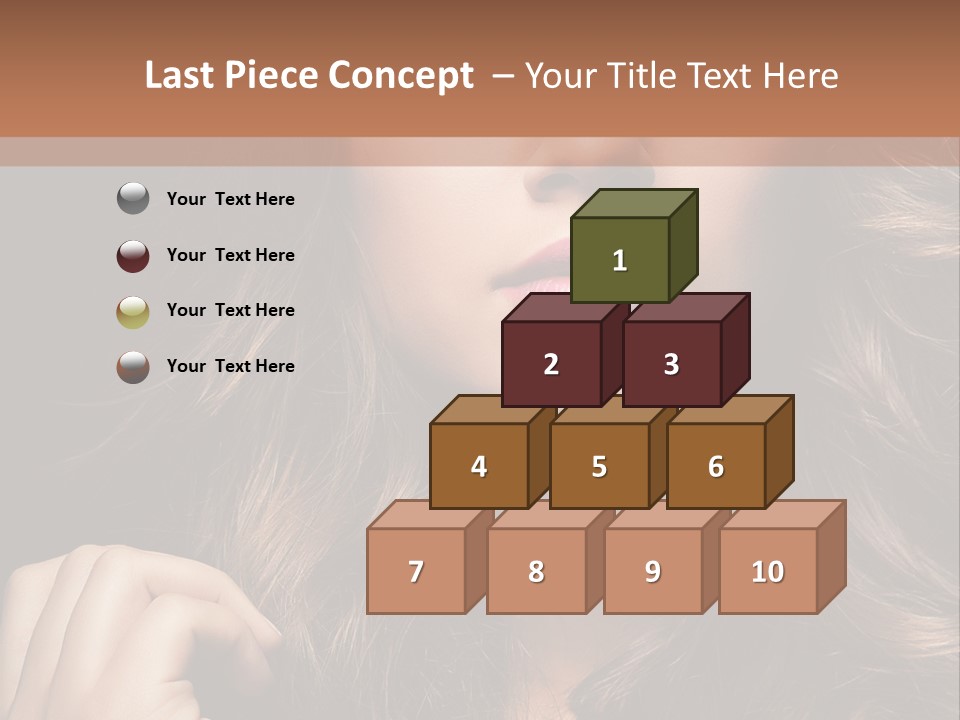 People Cute Hair PowerPoint Template