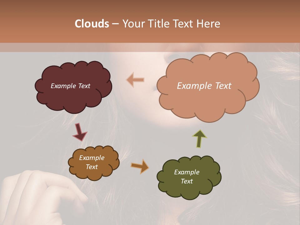 People Cute Hair PowerPoint Template