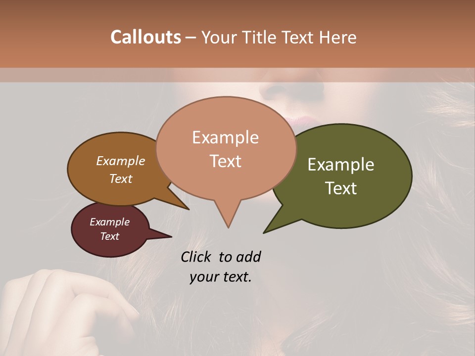 People Cute Hair PowerPoint Template