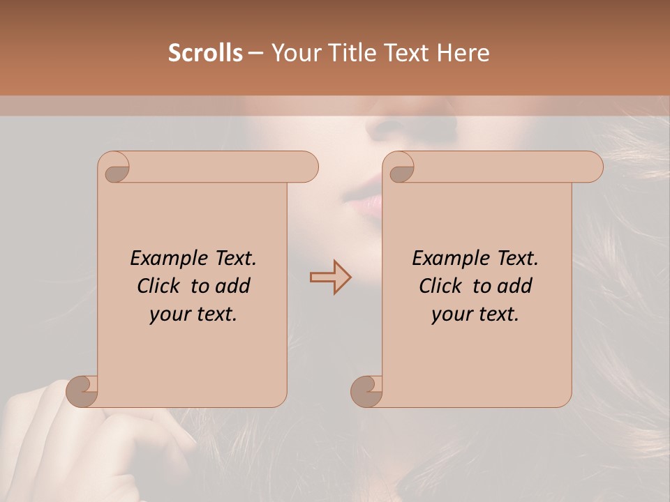 People Cute Hair PowerPoint Template
