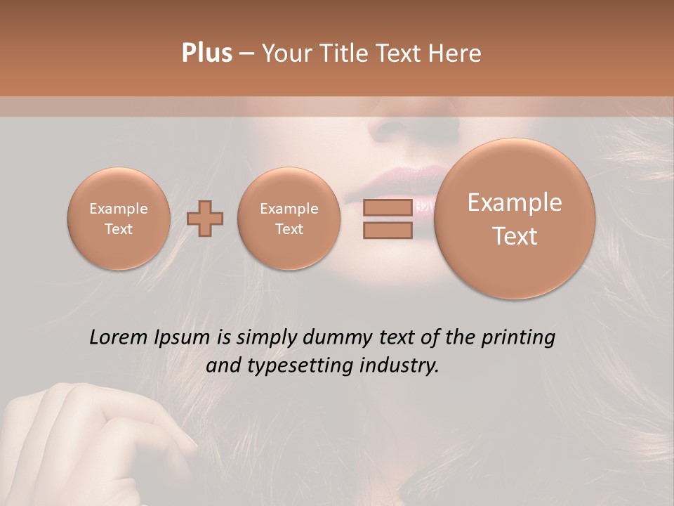 People Cute Hair PowerPoint Template