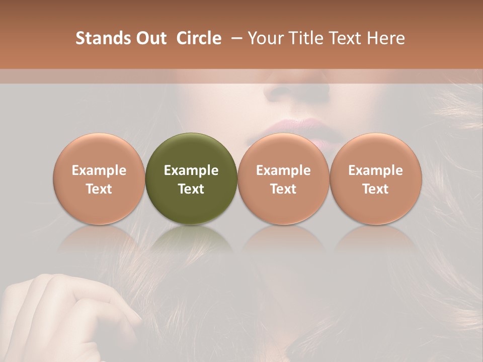 People Cute Hair PowerPoint Template