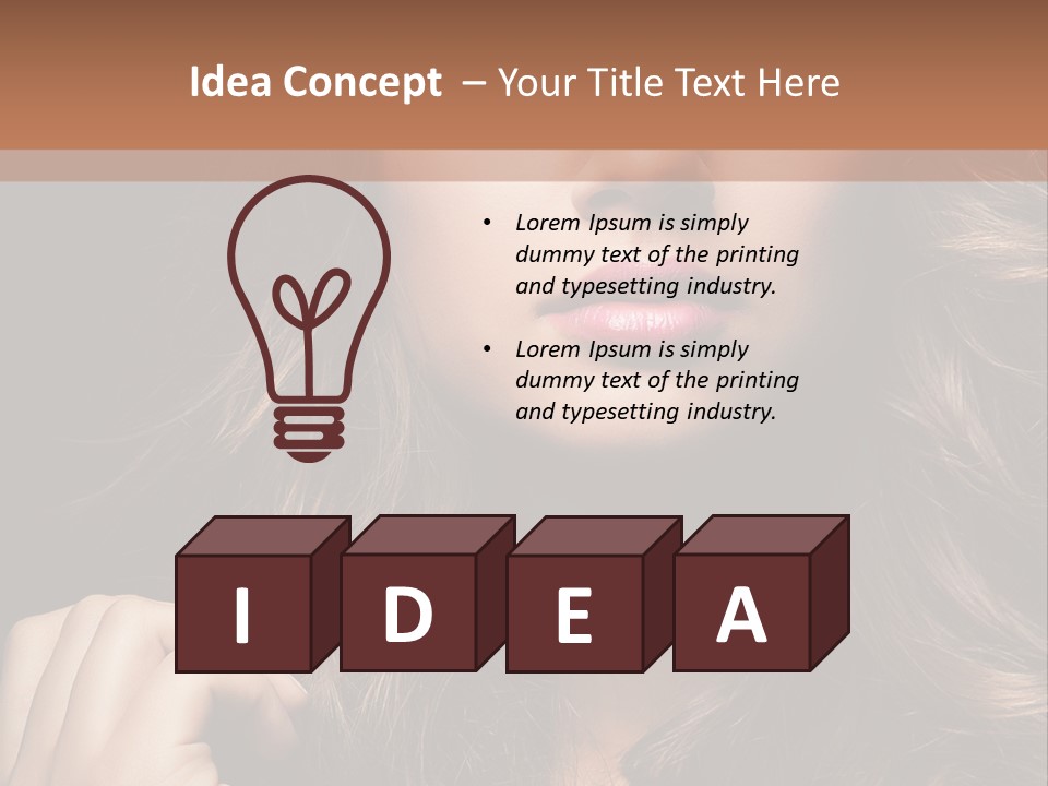 People Cute Hair PowerPoint Template