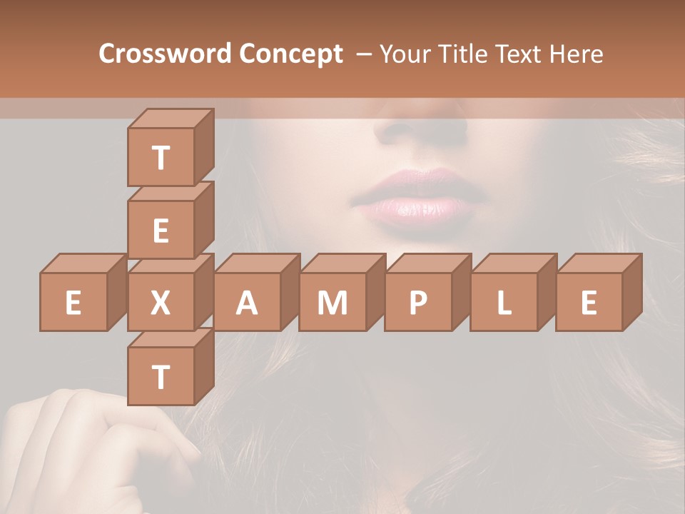 People Cute Hair PowerPoint Template