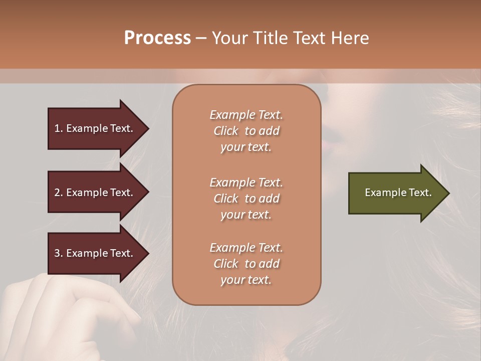 People Cute Hair PowerPoint Template
