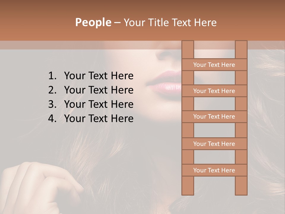 People Cute Hair PowerPoint Template