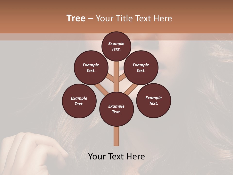 People Cute Hair PowerPoint Template