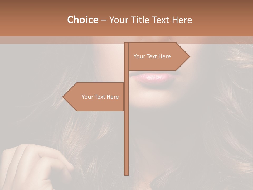 People Cute Hair PowerPoint Template
