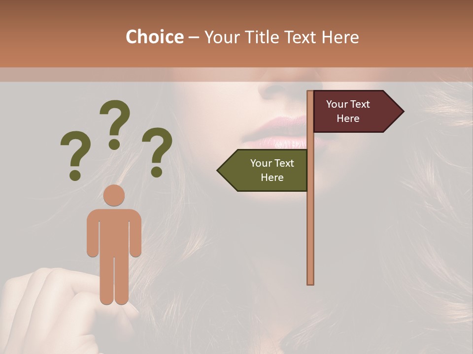 People Cute Hair PowerPoint Template