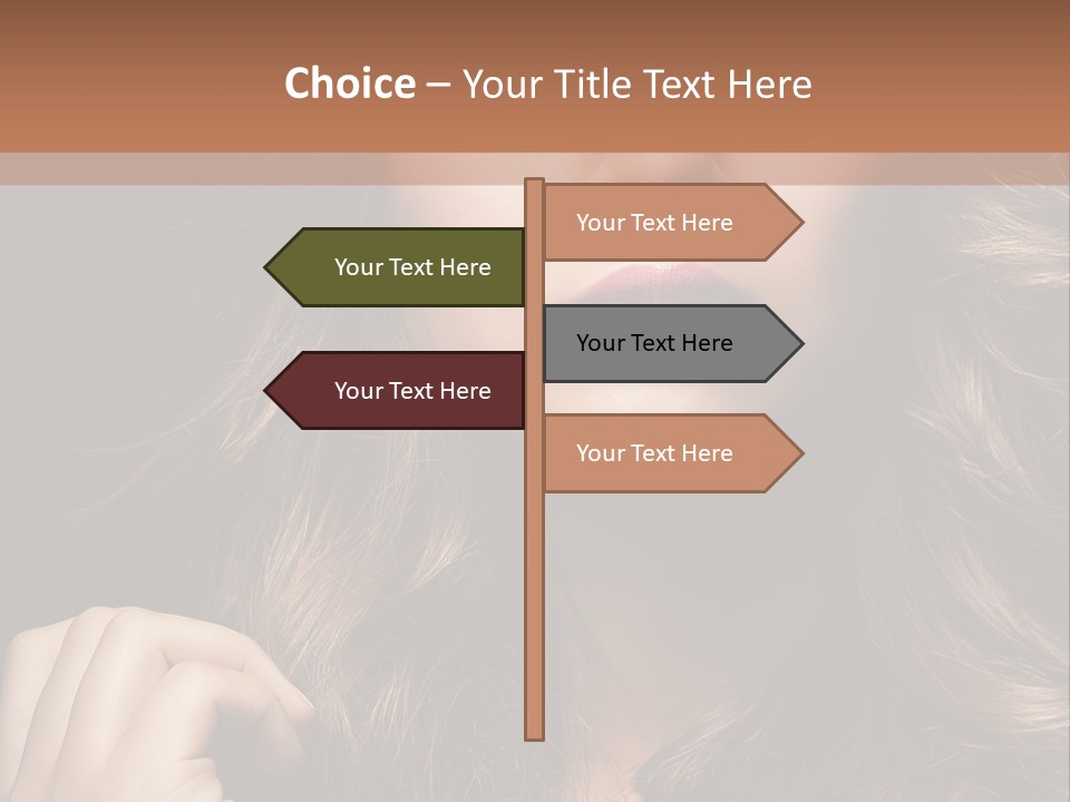 People Cute Hair PowerPoint Template