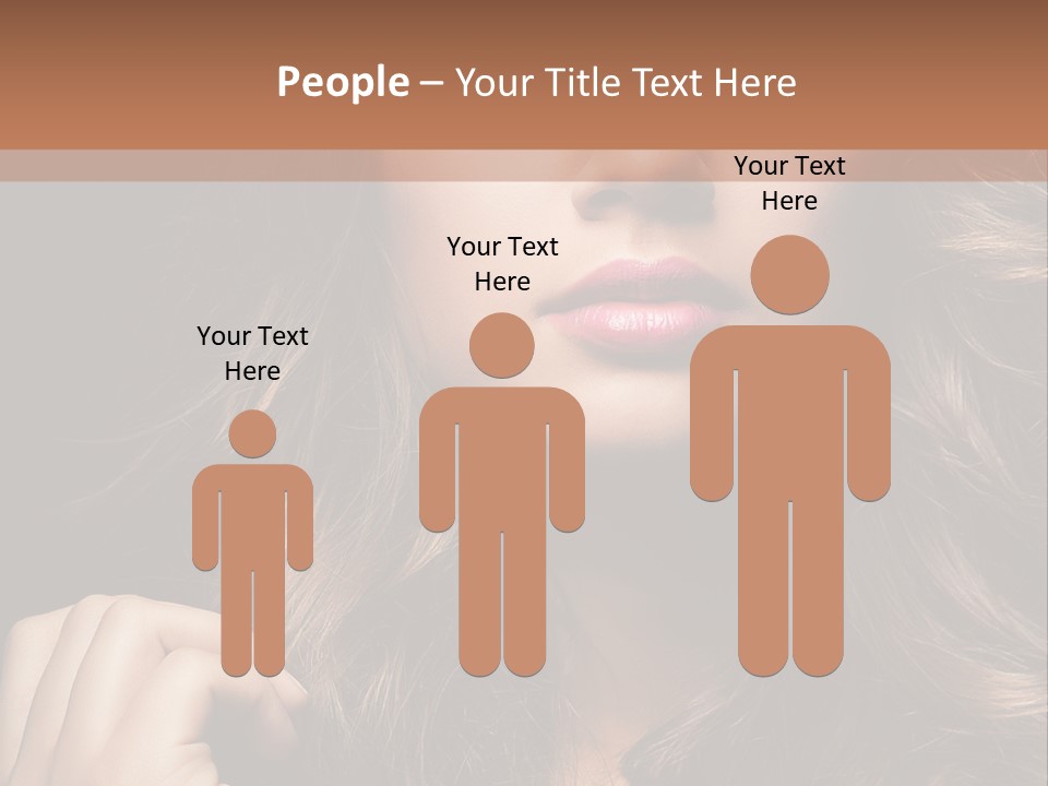 People Cute Hair PowerPoint Template