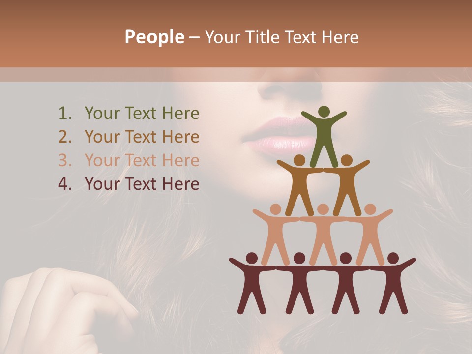 People Cute Hair PowerPoint Template