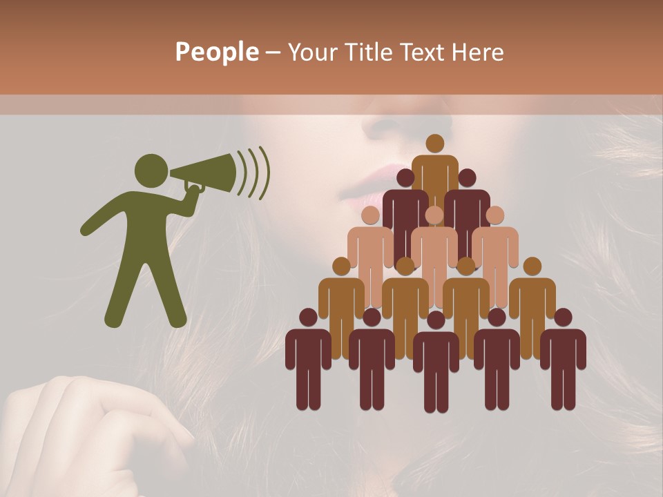 People Cute Hair PowerPoint Template