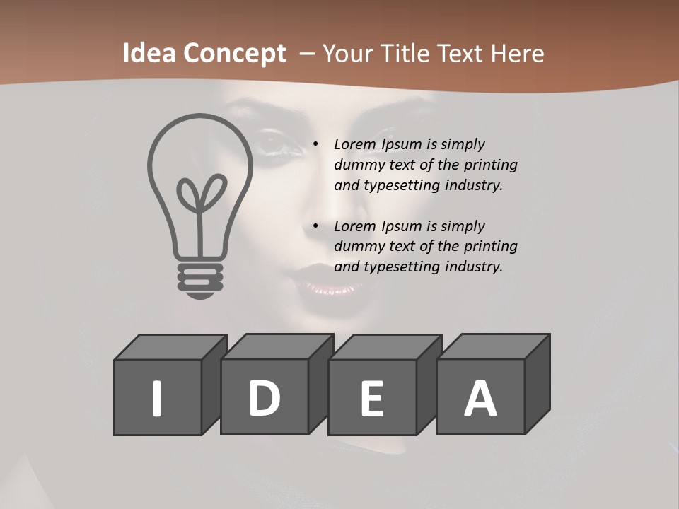 Red Only Attractive PowerPoint Template