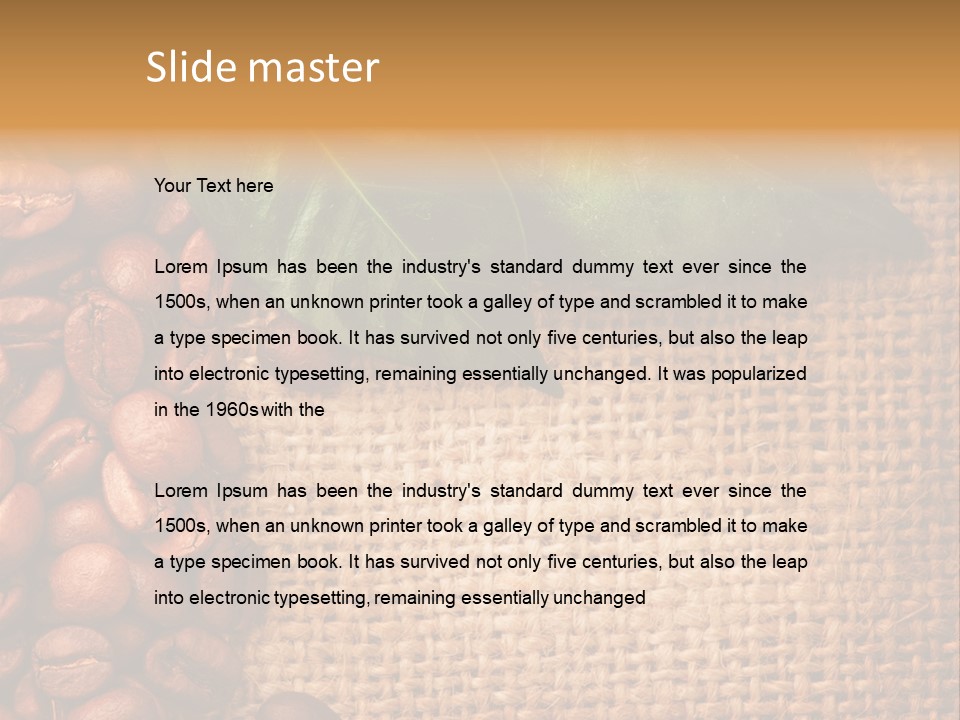 Closeup Burlap Textile PowerPoint Template