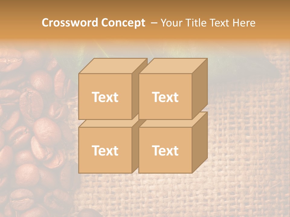 Closeup Burlap Textile PowerPoint Template