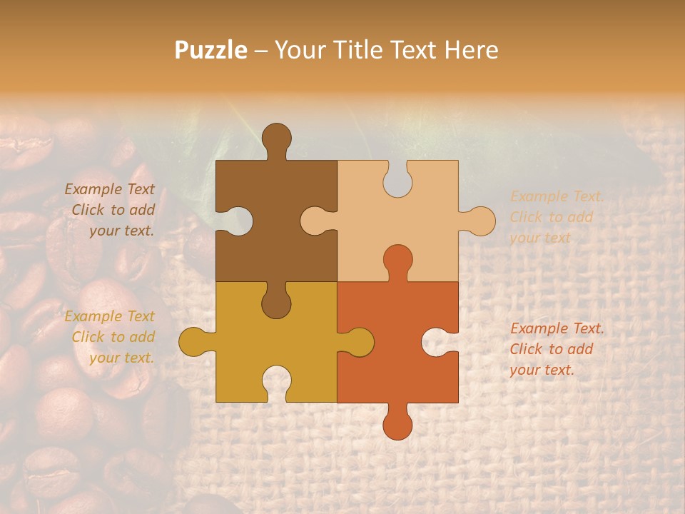 Closeup Burlap Textile PowerPoint Template