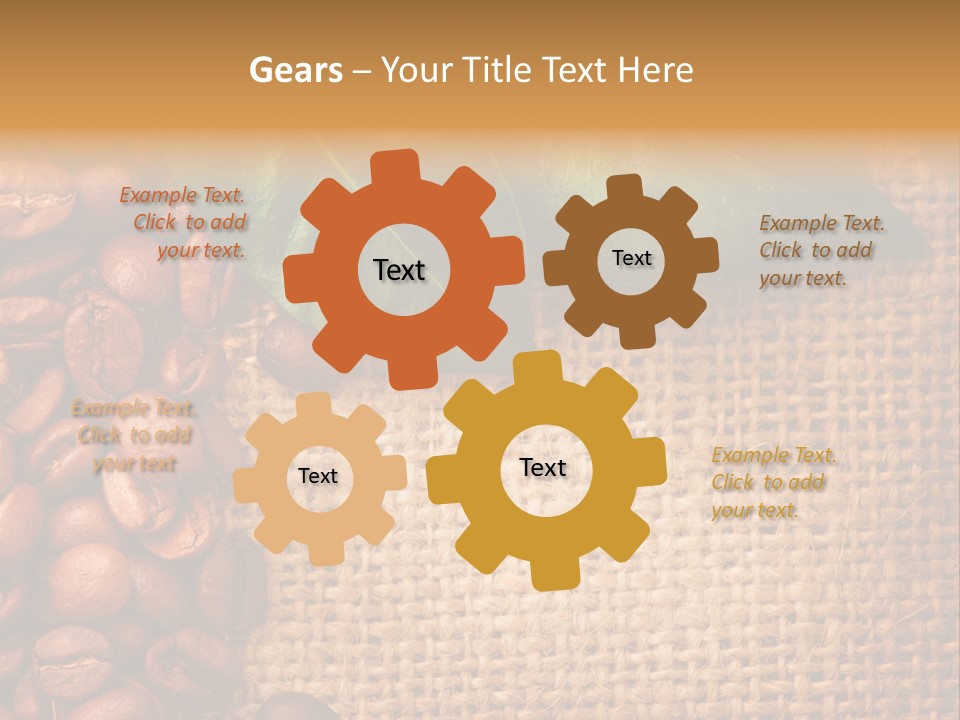 Closeup Burlap Textile PowerPoint Template