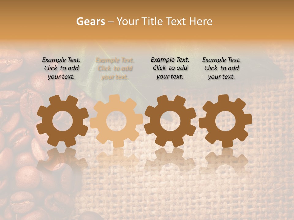 Closeup Burlap Textile PowerPoint Template