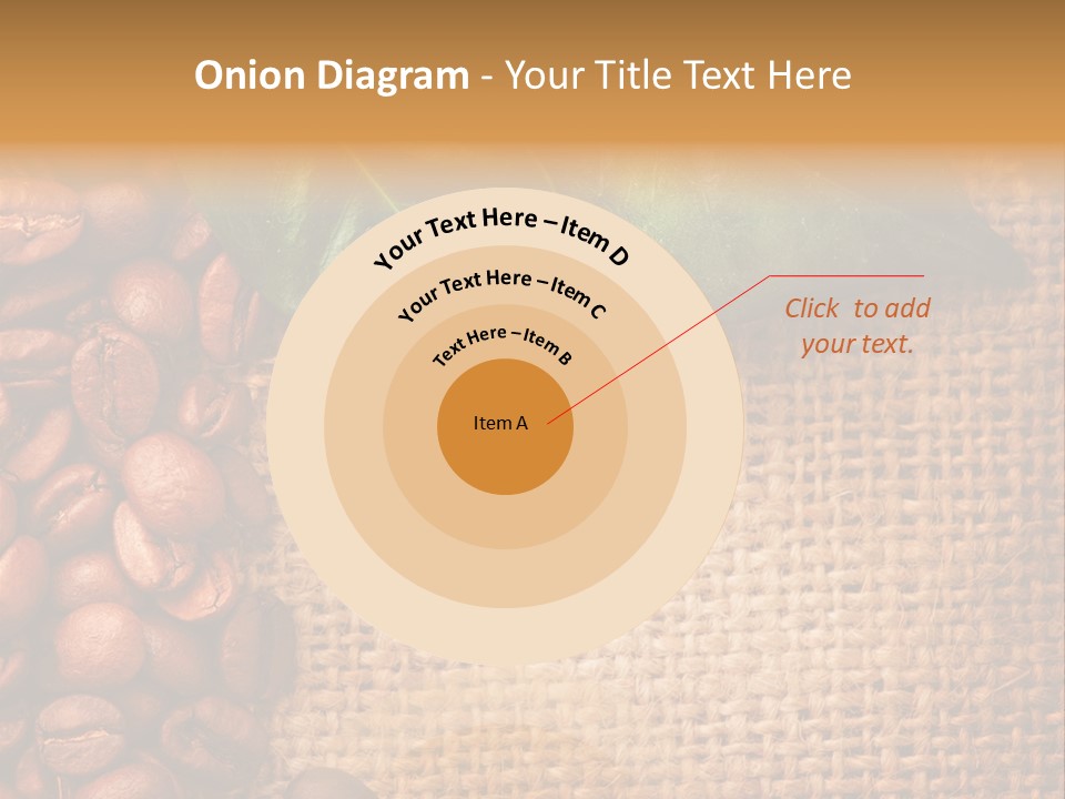 Closeup Burlap Textile PowerPoint Template