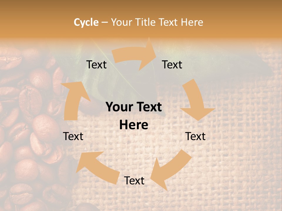 Closeup Burlap Textile PowerPoint Template