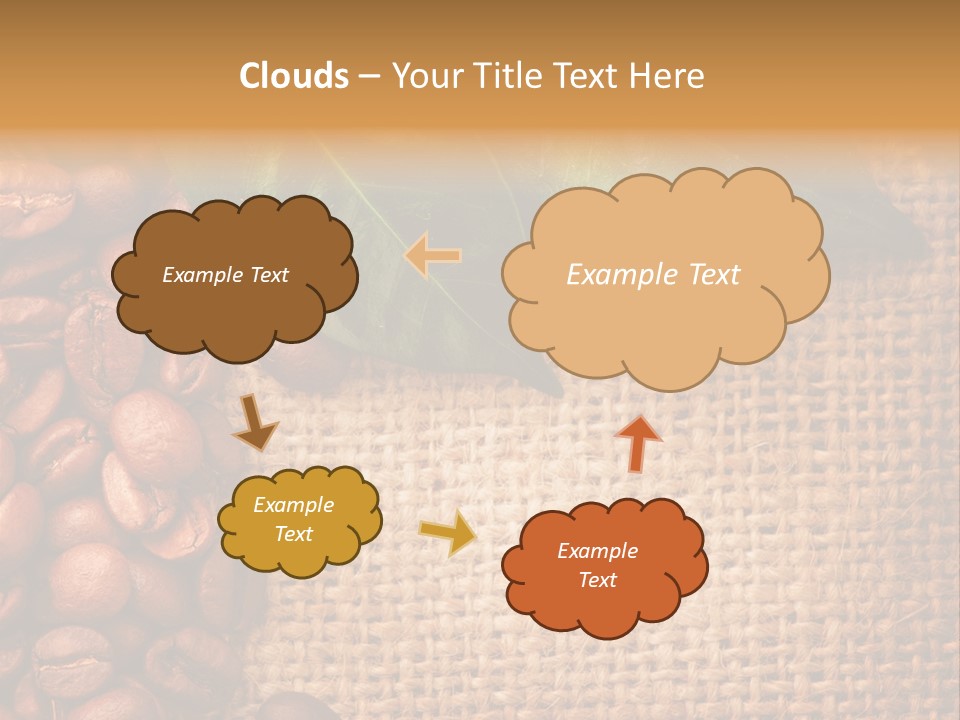 Closeup Burlap Textile PowerPoint Template