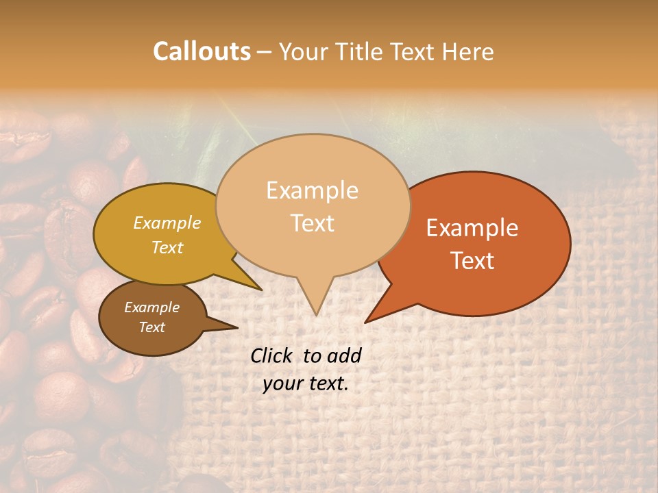 Closeup Burlap Textile PowerPoint Template