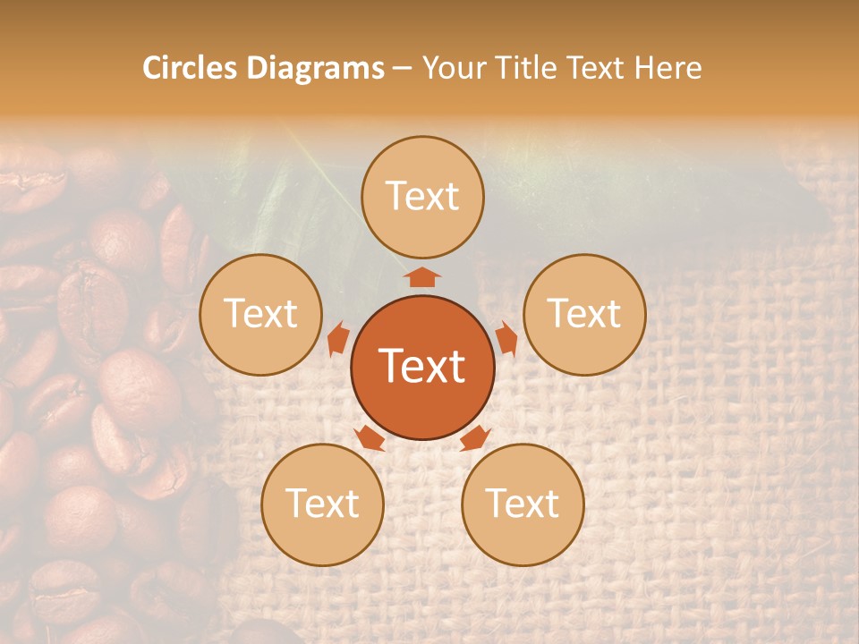 Closeup Burlap Textile PowerPoint Template