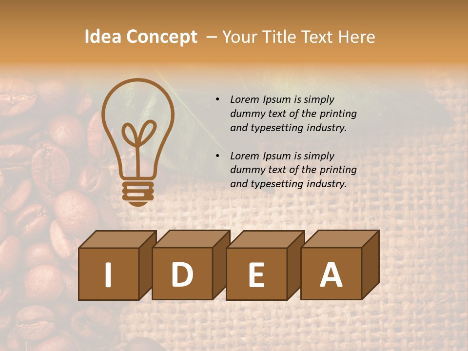 Closeup Burlap Textile PowerPoint Template