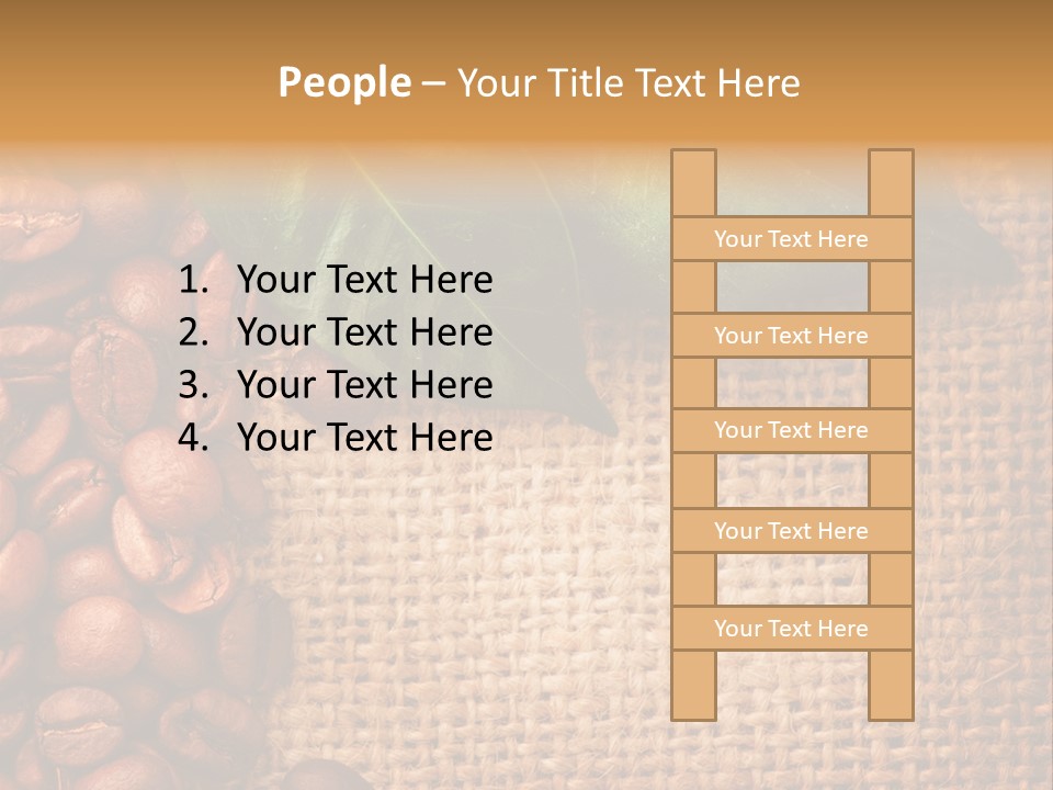 Closeup Burlap Textile PowerPoint Template