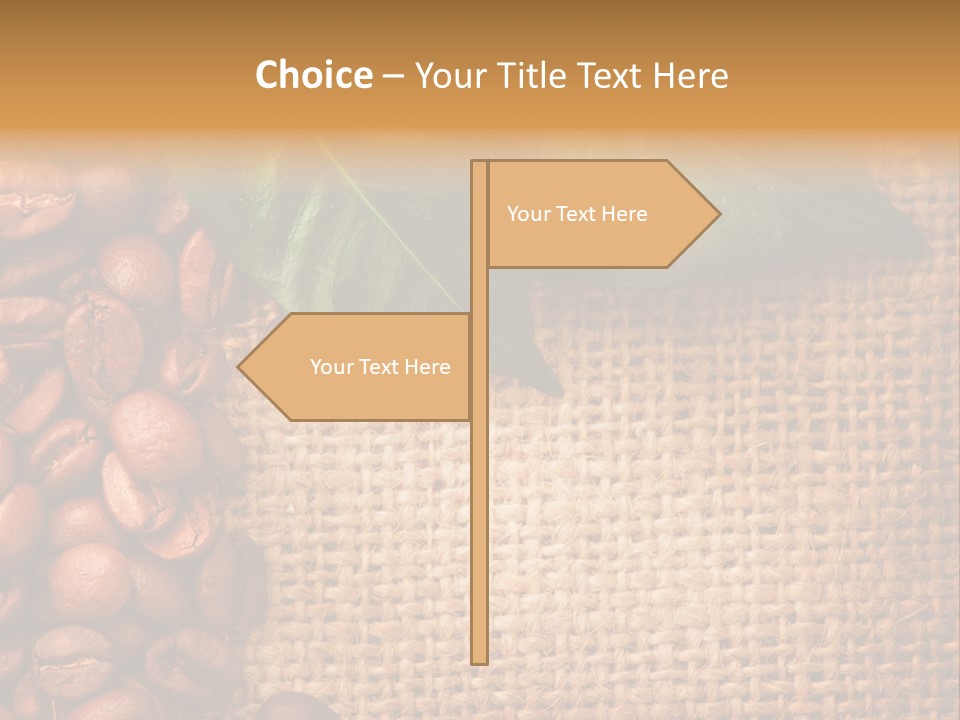 Closeup Burlap Textile PowerPoint Template
