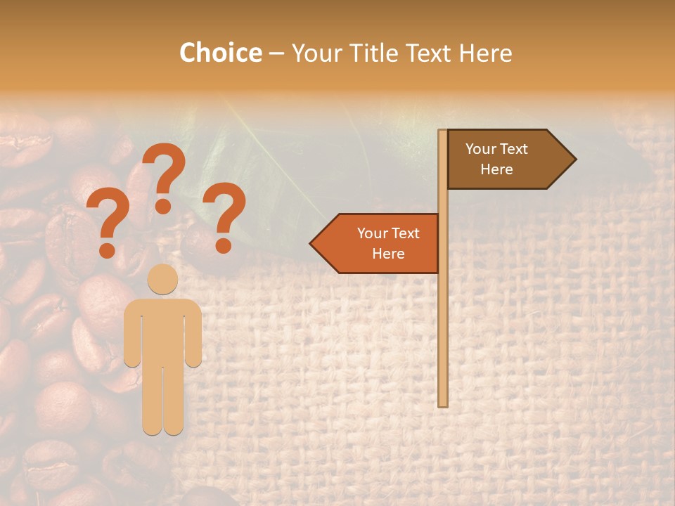 Closeup Burlap Textile PowerPoint Template