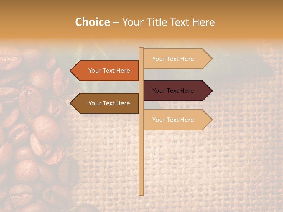 Closeup Burlap Textile PowerPoint Template