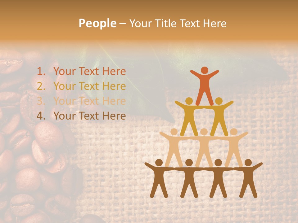 Closeup Burlap Textile PowerPoint Template