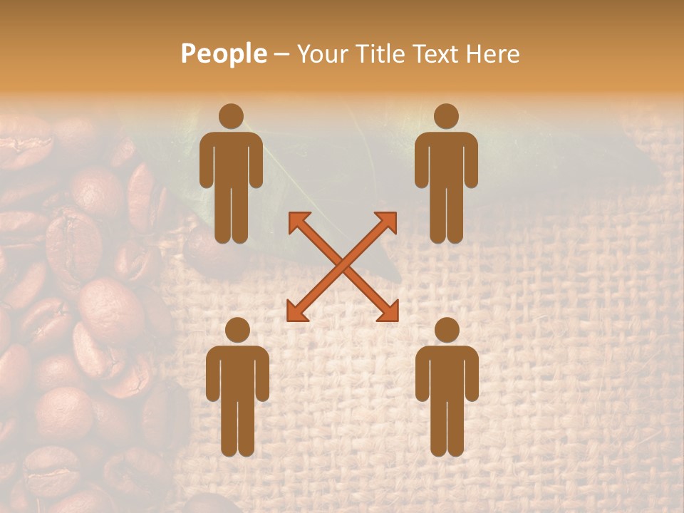 Closeup Burlap Textile PowerPoint Template