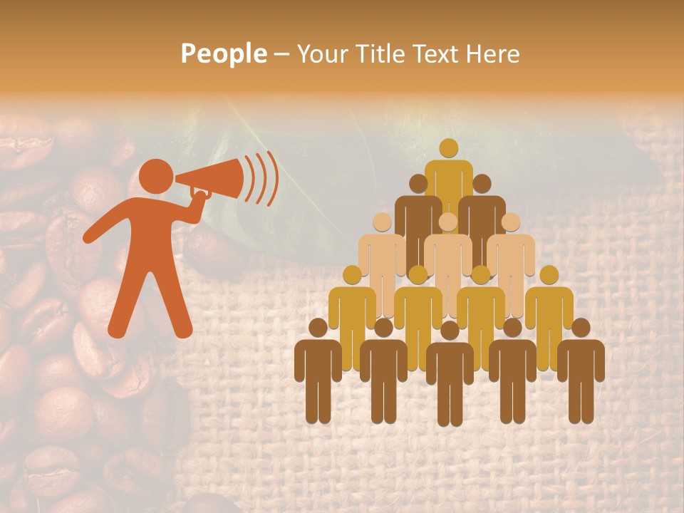 Closeup Burlap Textile PowerPoint Template