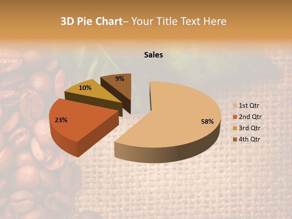 Closeup Burlap Textile PowerPoint Template