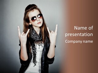 Emotion Complexion Teenage PowerPoint Template