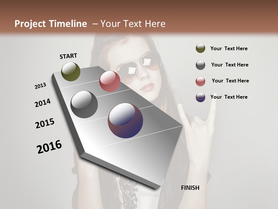 Emotion Complexion Teenage PowerPoint Template