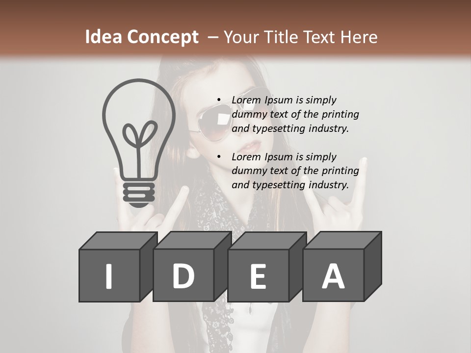 Emotion Complexion Teenage PowerPoint Template