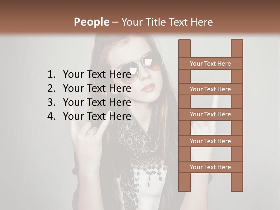 Emotion Complexion Teenage PowerPoint Template