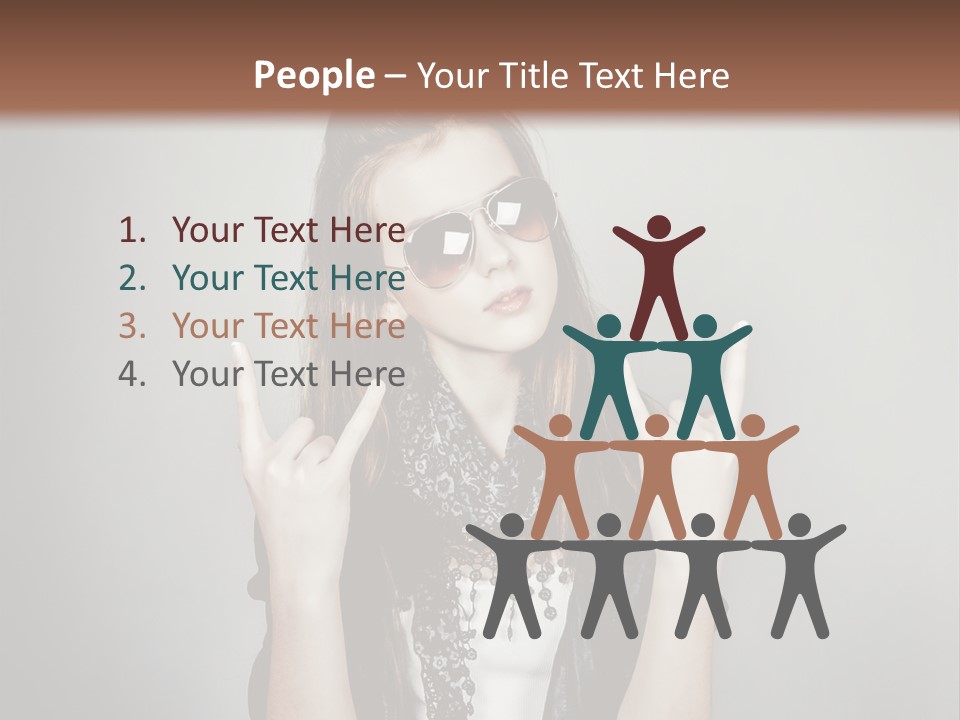 Emotion Complexion Teenage PowerPoint Template