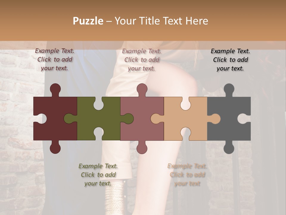 Pose Attractive Leg PowerPoint Template