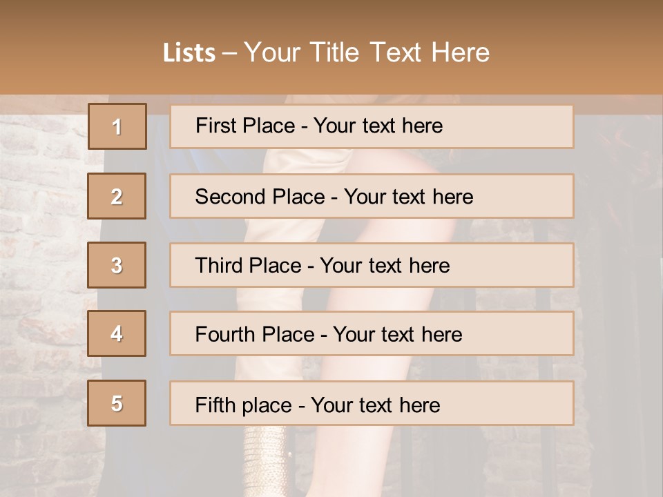 Pose Attractive Leg PowerPoint Template