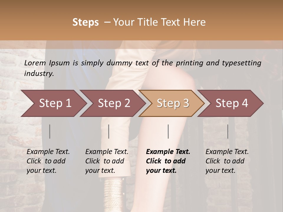 Pose Attractive Leg PowerPoint Template