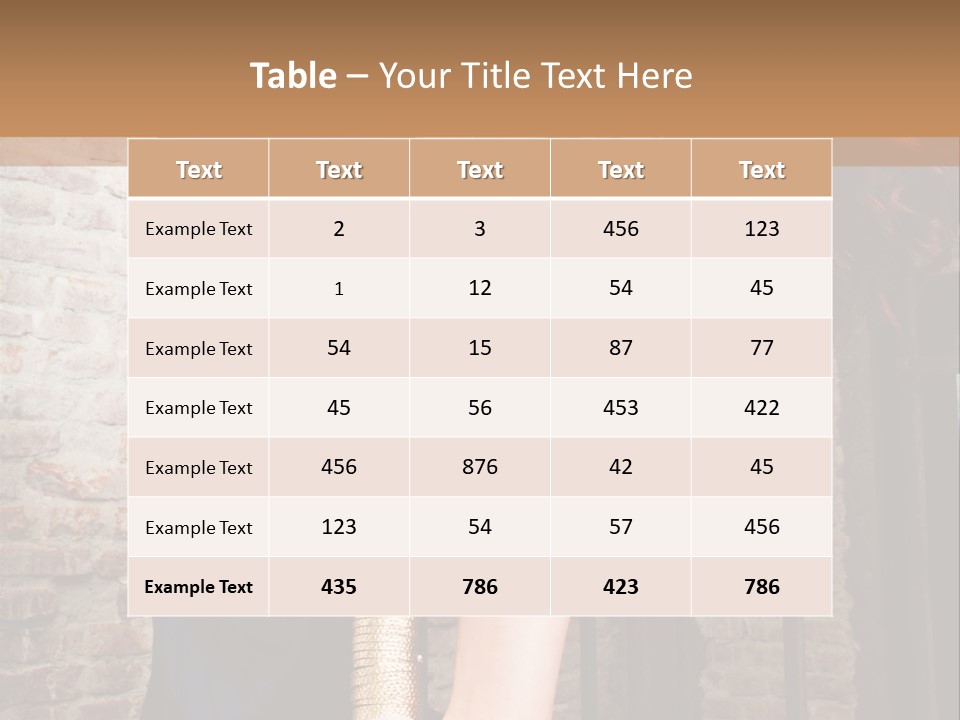 Pose Attractive Leg PowerPoint Template